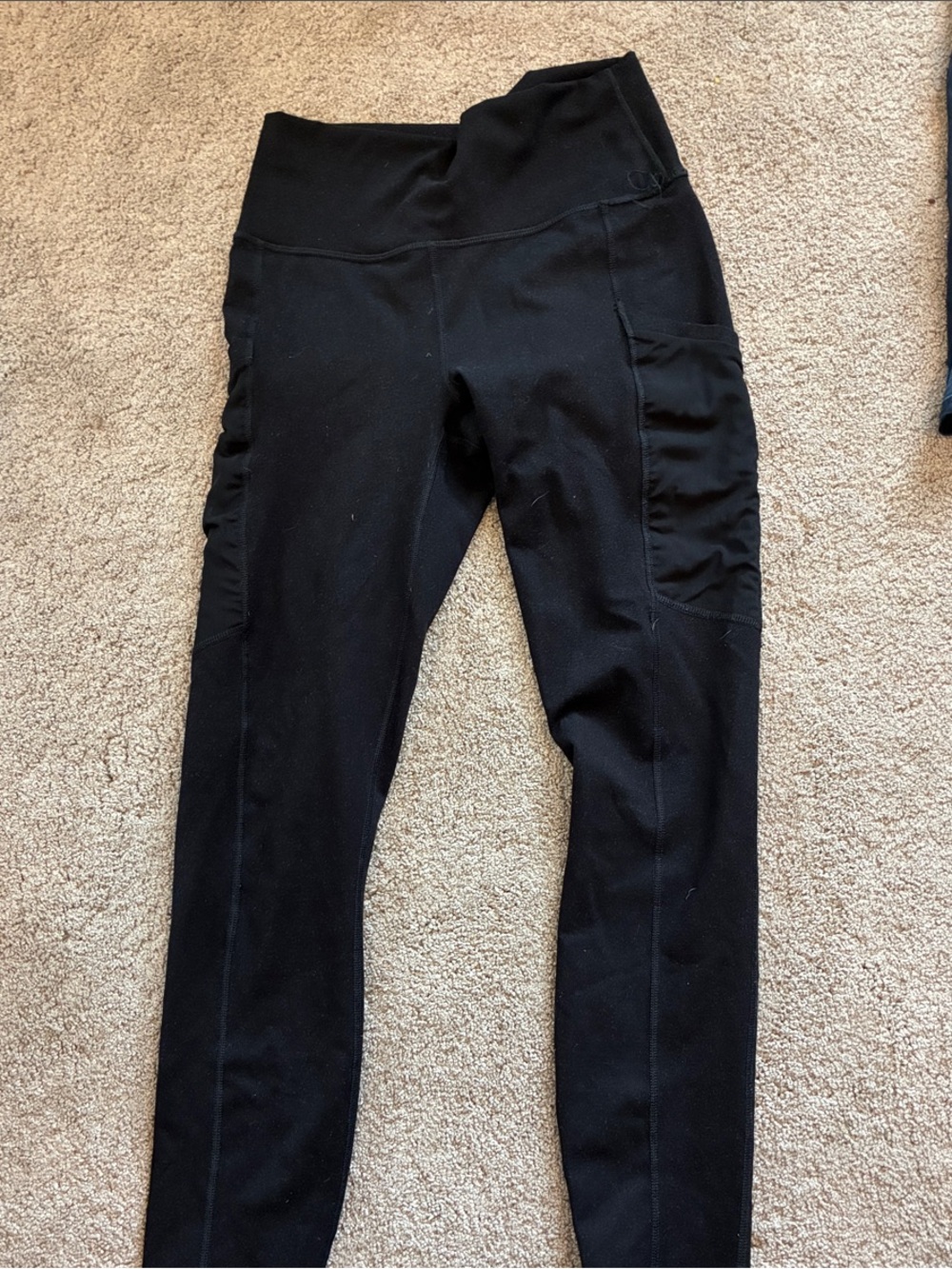 Fabletics Black High-Waist Leggings with Side Pockets